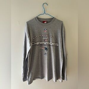 NFL Reebok 2002 Vintage Patriots Long Sleeve Tee
